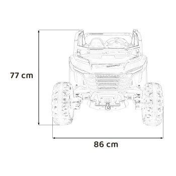 Pojazd Elektryczny RACING Road 2000 4x120W – Czarny JL218.CZ